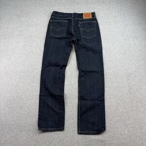 Levi's 514 Jeans Men's 32x32 Blue Cotton Denim Straight Dark Wash Travel Stretch